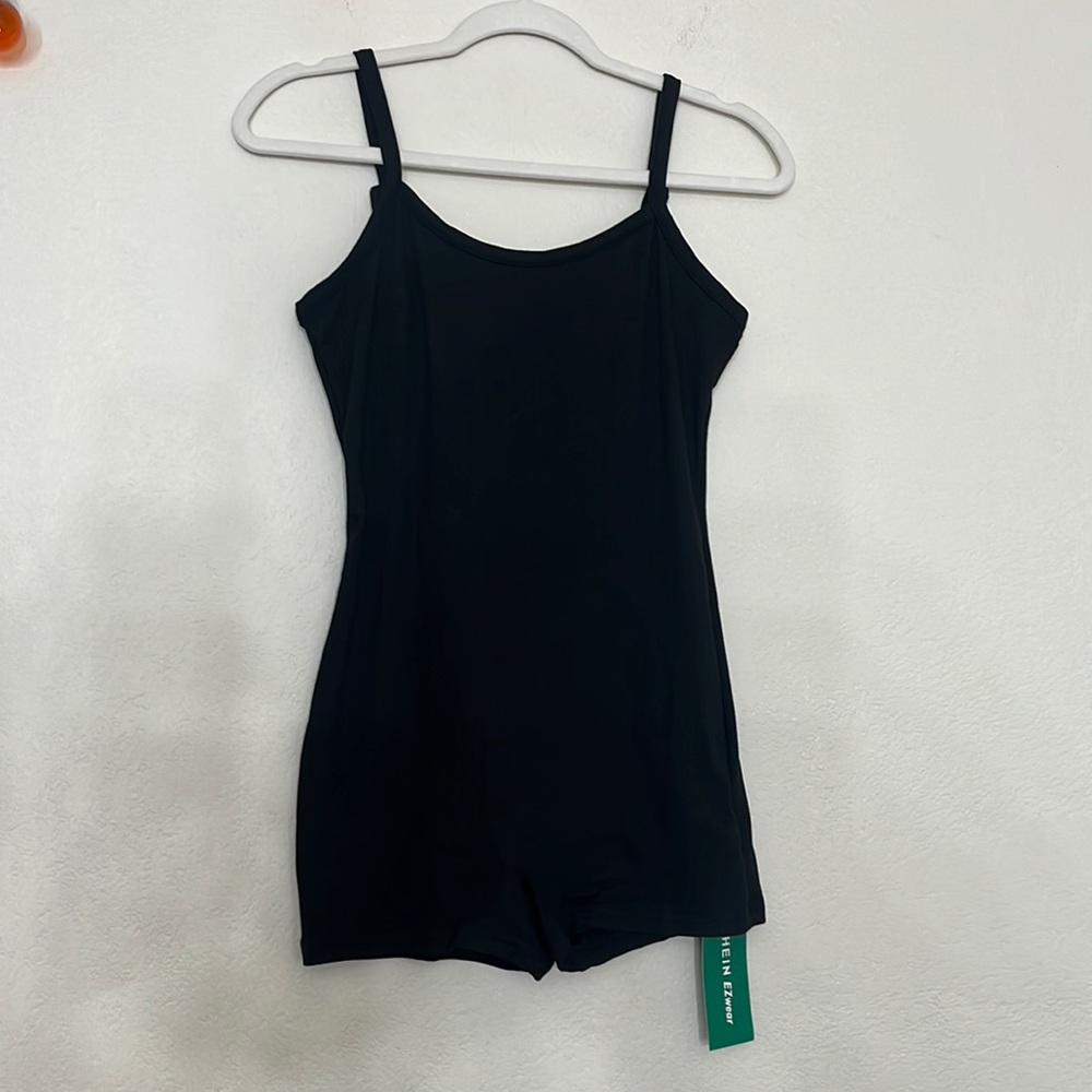 NWT Bodysuit jumpsuit romper black shorts tank shein